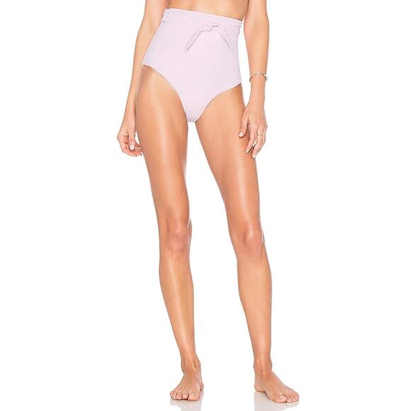 Mara Hoffman Jay Pastel Pink High Waisted Tie Waist Bikini Swimsuit Bottoms XL - Picture 1 of 6
